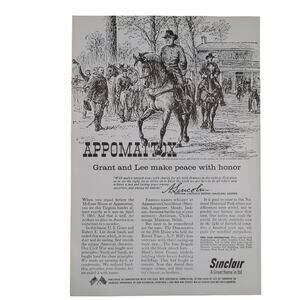 Sinclair Oil / Geico Insurance Magazine Advertisement 1965 Vintage Civil War